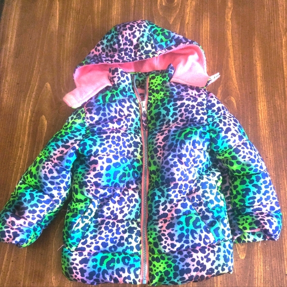 Pink Platinum Multicolor Leopard Print Jacket (Toddler) - Picture 1 of 4